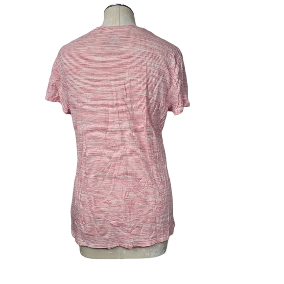 Faded Glory Heathered Pink White Short Sleeve Shirt L - Picture 4 of 5